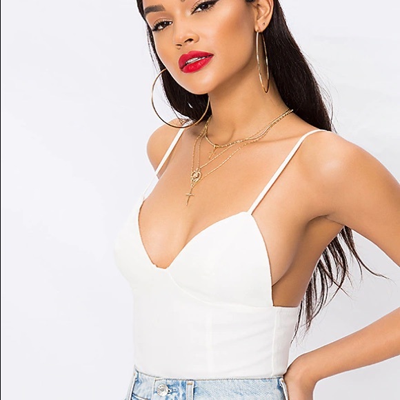 S superdown Rocky Denim Bodysuit in White Denim - Picture 2 of 8